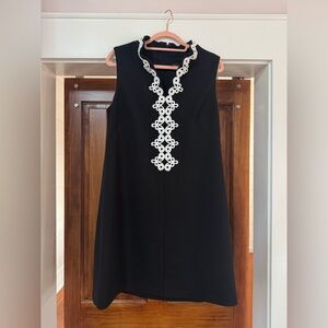 Jessica Howard Black Dress with White Embellishments